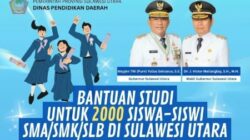 Buruan! Telah Dibuka, Pendaftaran Bantuan Studi 2 Ribu Siswa dari Pemprov Sulut
